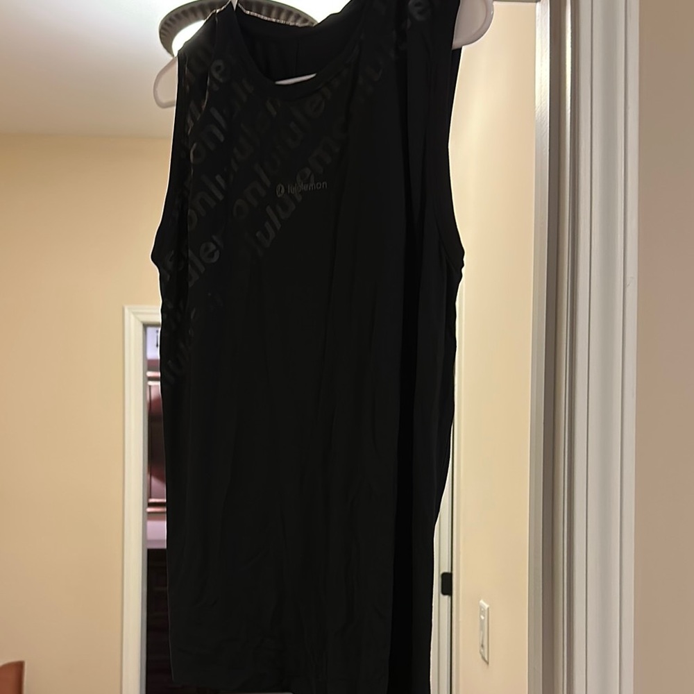 Lululemon Athletica Black Logo Print Top